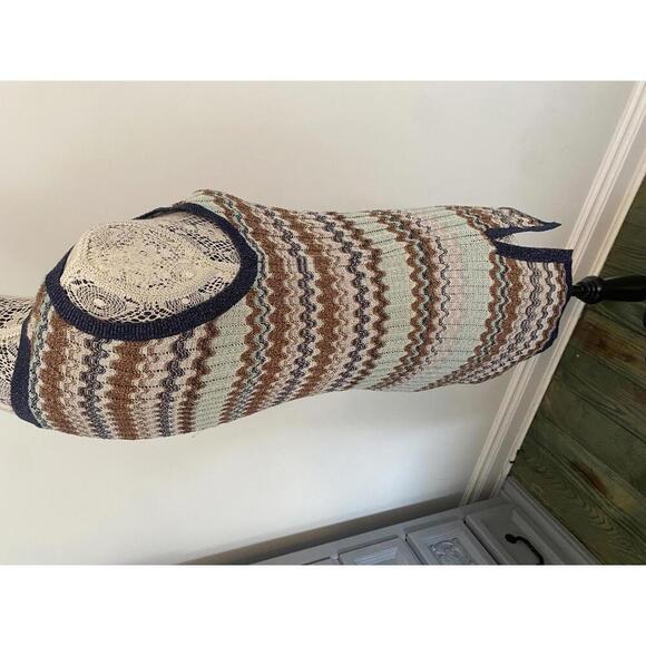 Topshop woven metallic thread tank tunic top size 6 missoni style - Picture 3 of 6